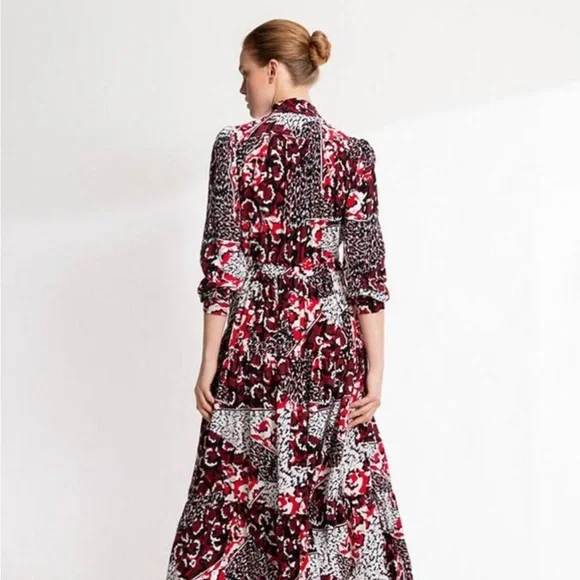 Suncoo France Red and Black Shirt Dress - Picture 2 of 8